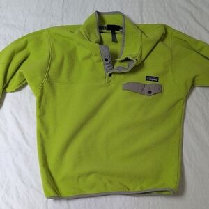 Patagonia Lime Green Fleece Pullover